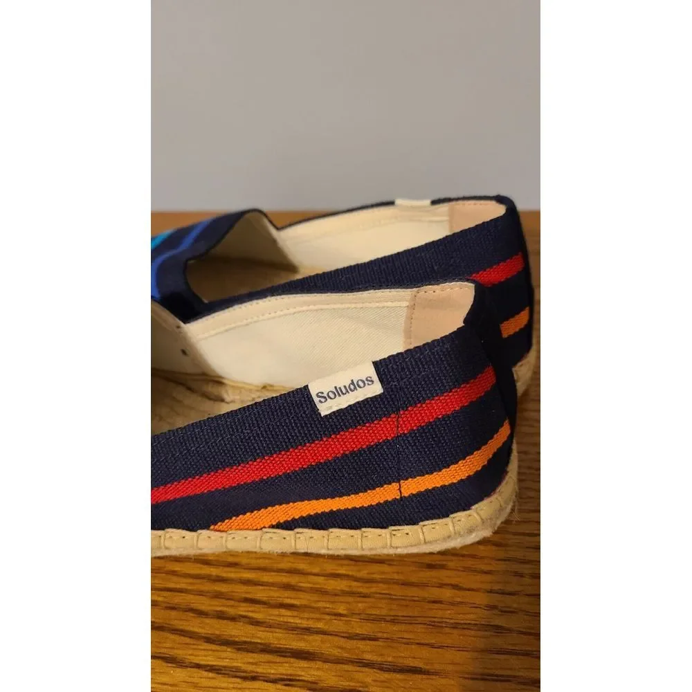 Soludos‎ Dali Espadrille Rainbow Stripe Size 6.5 New In Box
